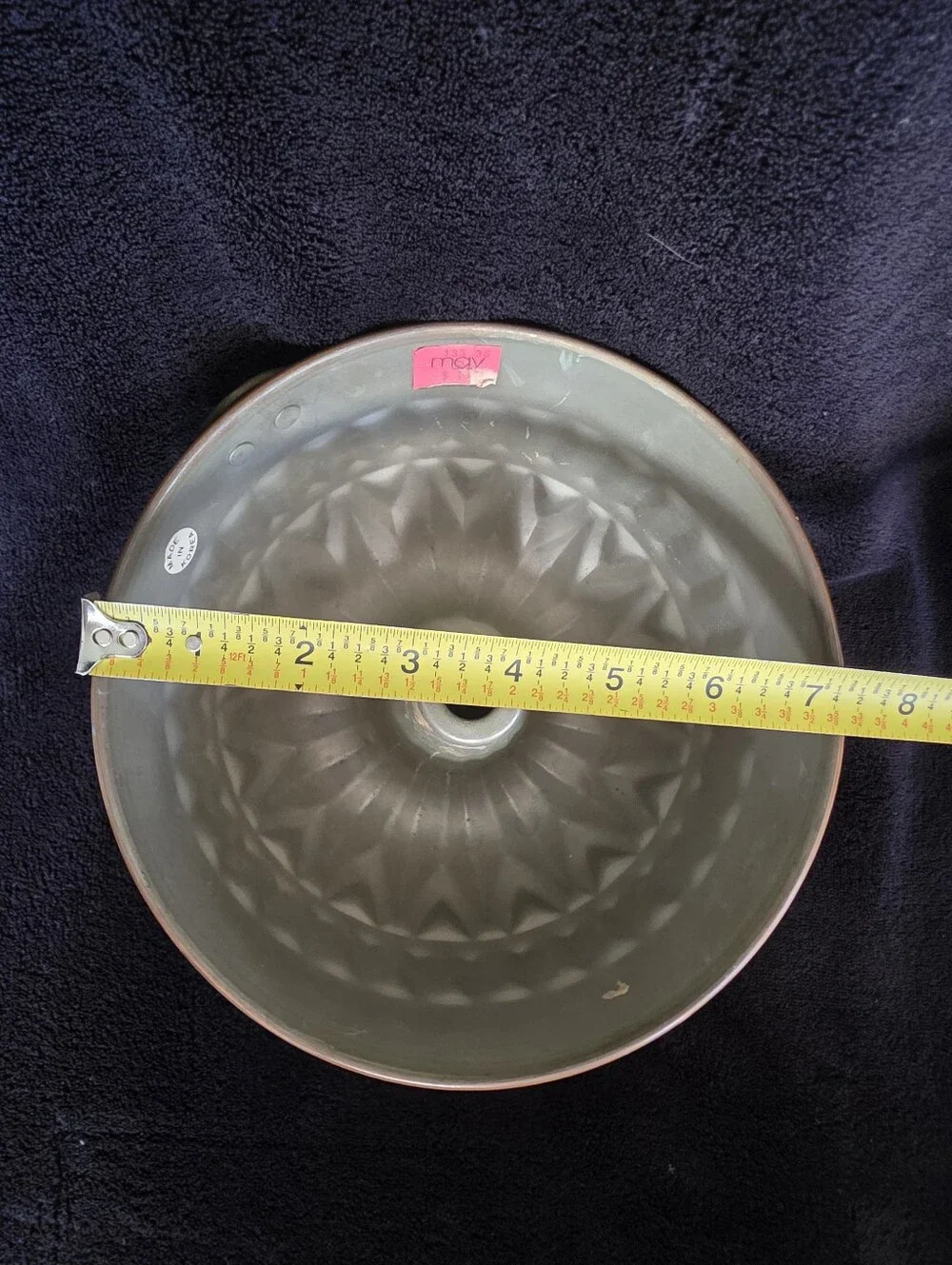 Vintage Copper Tone Bundt Jello Mold Made in Korea Wall Decor 8”